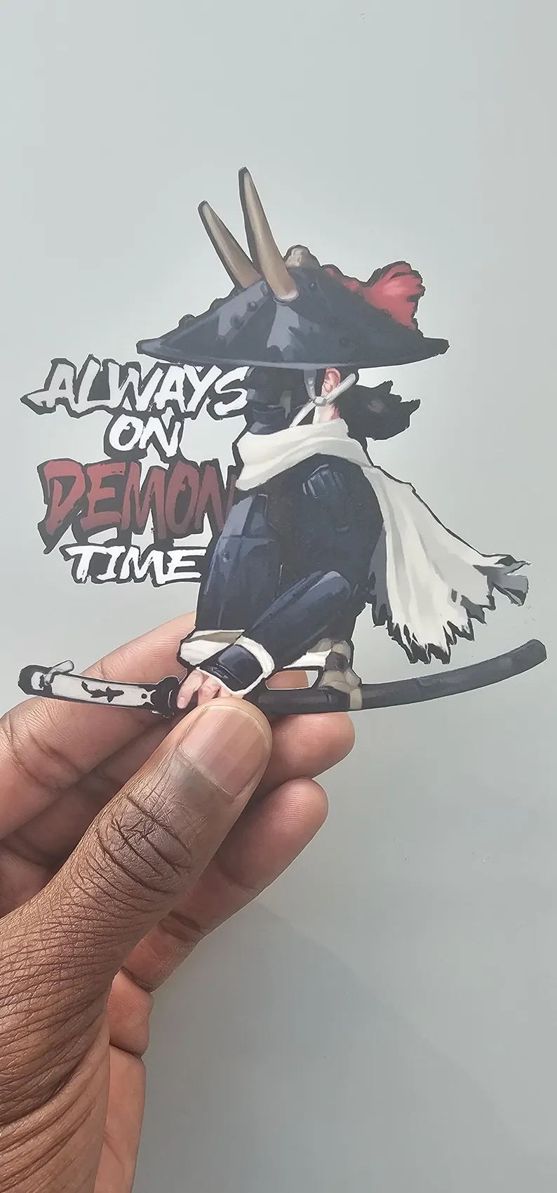 Demon Time 4"x4" water resistant sticker thumbnail 2