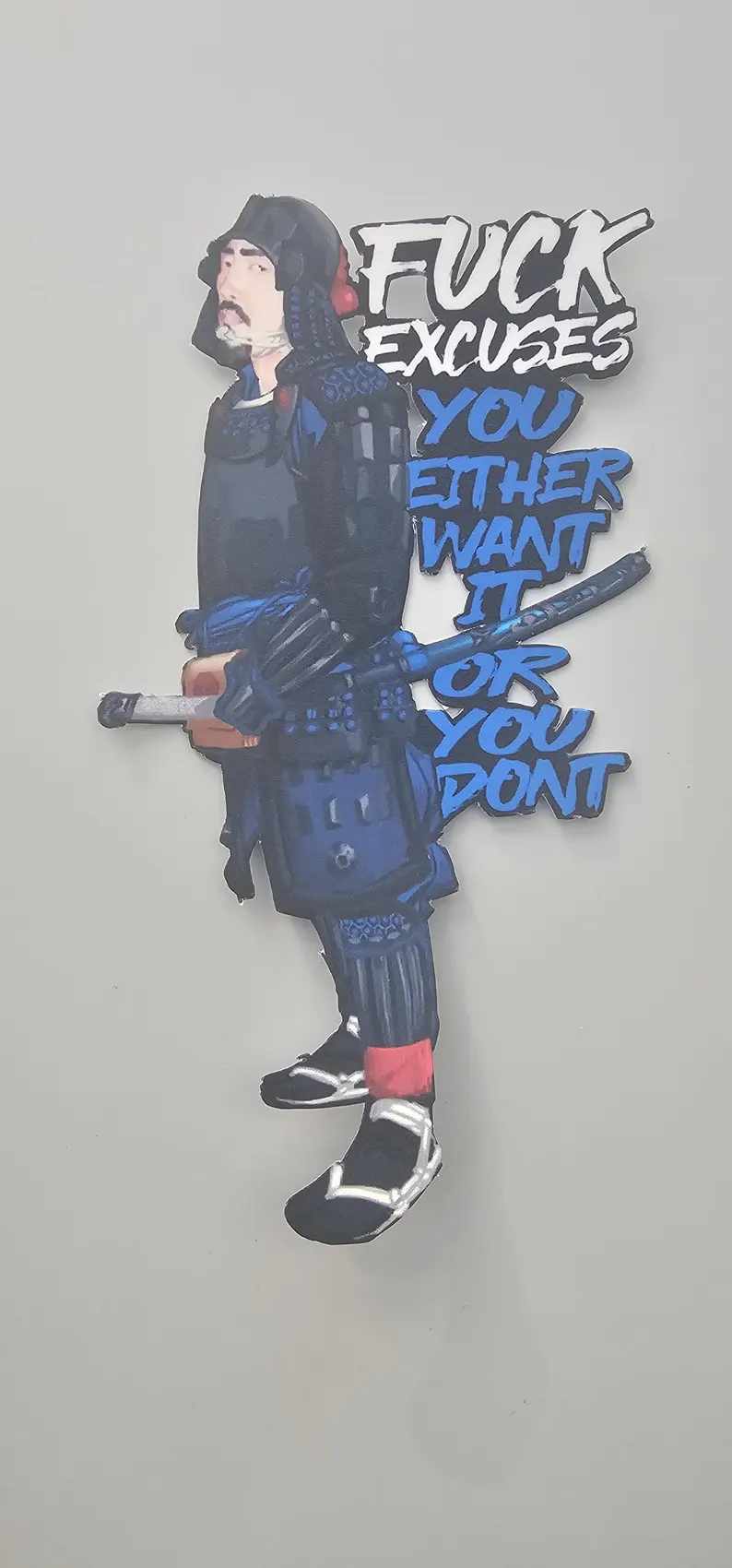 Fuck Excuses 5"x2.82" Water Resistant Sticker thumbnail 2